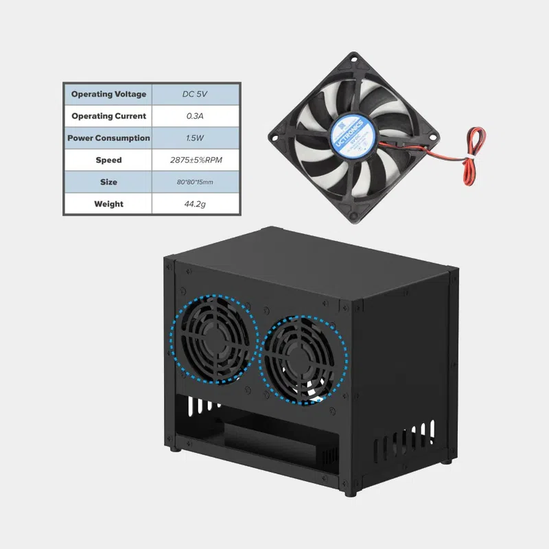 Boitier pour cluster Raspberry Pi compatible SSD et PoE HAT 3