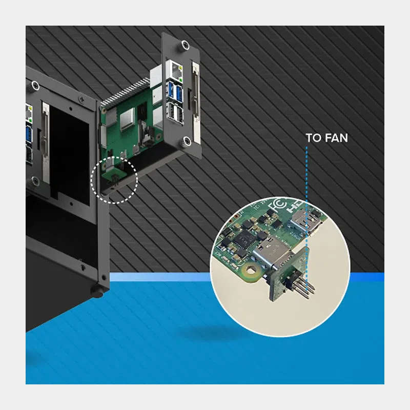 Boitier pour cluster Raspberry Pi compatible SSD et PoE HAT 5