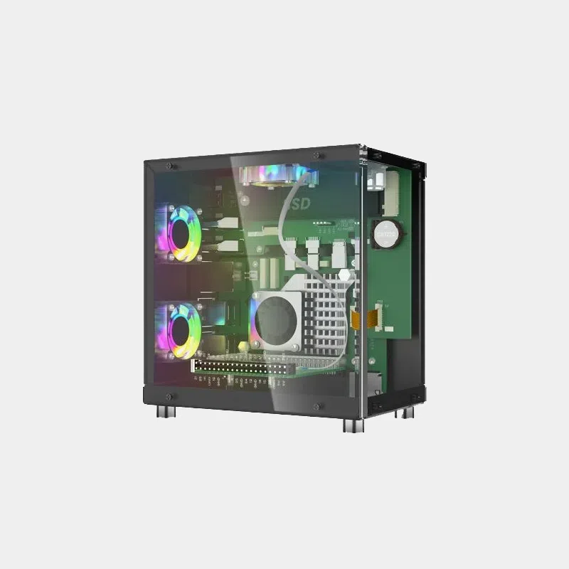 Boîtier Pitower avec écran OLED 1,3_ pour Raspberry Pi 5 - 1au projet NouveBoitier Pitower avec ecran OLED 13 pour Raspberry Pi 5 1au projet