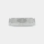 Accélérateur Google Coral USB gris vu de dessus avec logo Coral