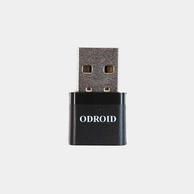 Accueil 26 Module Wi-Fi et Bluetooth pour ODROID vu de dos avec logo ODROID sur boîtier noir