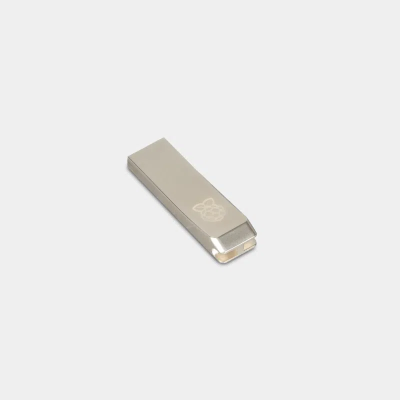 Accueil 22 Clé USB 3.0 officielle Raspberry Pi en métal argenté avec logo embossé